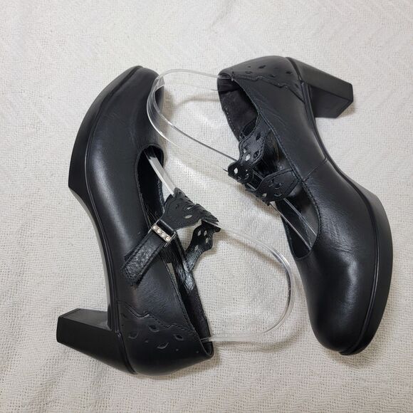 Naot Amato Black Leather Pump Maryjane Size EU 38 US 7-7.5 EUC Retro - Picture 4 of 16